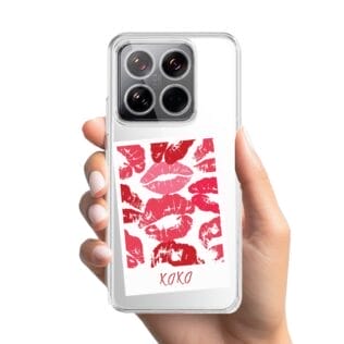Etui do Xiaomi 14 Pro przeźroczyste, silikonowe Flexi, pocałunki, polaroidXIAOMI 14-1