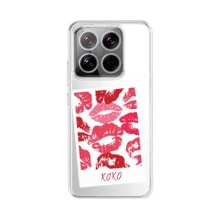 Etui do Xiaomi 14 Pro przeźroczyste, silikonowe Flexi, pocałunki, polaroidXIAOMI 14