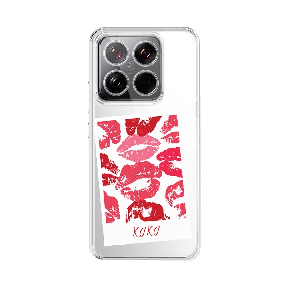 Etui do Xiaomi 14 Pro przeźroczyste, silikonowe Flexi, pocałunki, polaroidXIAOMI 14