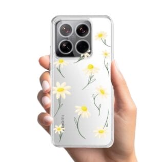 Etui do Xiaomi 14 Pro przeźroczyste, silikonowe Flexi, stokrotkiXIAOMI 14-1