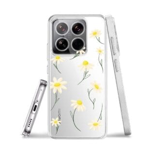 Etui do Xiaomi 14 Pro przeźroczyste, silikonowe Flexi, stokrotkiXIAOMI 14-2