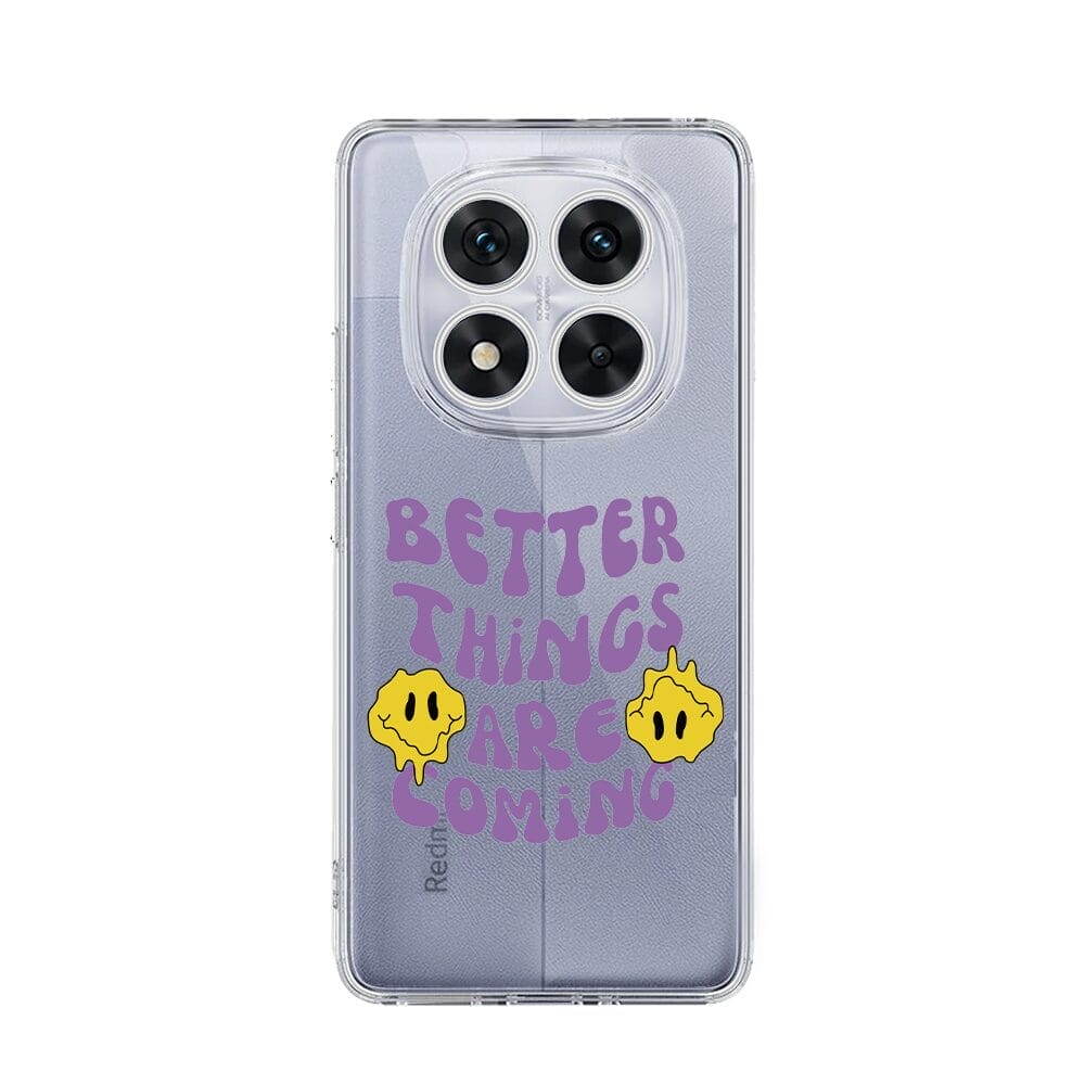 Etui do Xiaomi Redmi Note 14 Pro 5G przeźroczyste, silikonowe Flexi, Better Things Are ComingRedmi Note 14 Pro 5G