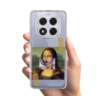Etui do Xiaomi Redmi Note 14 Pro 5G przeźroczyste, silikonowe Flexi, Mona Lisa z lizakiemRedmi Note 14 Pro 5G-1