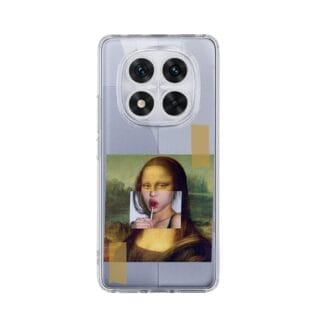 Etui do Xiaomi Redmi Note 14 Pro 5G przeźroczyste, silikonowe Flexi, Mona Lisa z lizakiemRedmi Note 14 Pro 5G