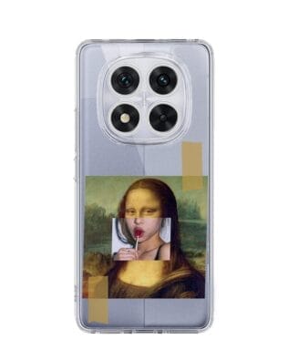 Etui do Xiaomi Redmi Note 14 Pro 5G przeźroczyste, silikonowe Flexi, Mona Lisa z lizakiem