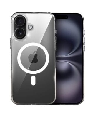 Etui do iPhone 16 IBIZU Crystal Clear Glass z MagSafe, szklany tył 9H, przeźroczyste