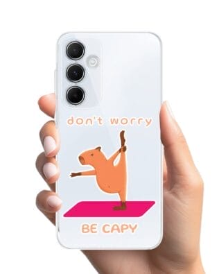 Etui do Samsung Galaxy A35 5G przeźroczyste, silikonowe Flexi, kapibara