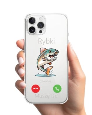 Etui do iPhone 12 Pro, przeźroczyste, silikonowe Flexi, rybki dzwonią