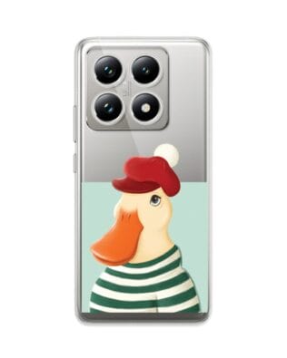 Etui do Xiaomi 14T przeźroczyste, silikonowe Flexi, kaczuszka