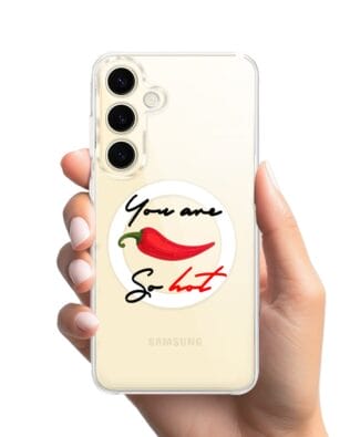 Etui do Samsung Galaxy S24 Plus z MagSafe przeźroczyste, silikonowe Flexi, papryczka chilli