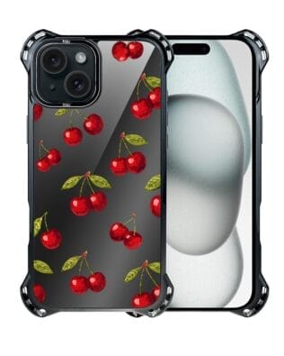 Etui do iPhone 15 Plus IBIZU DropGuard Ultra z MagSafe, Midnight, Wiśniowa noc