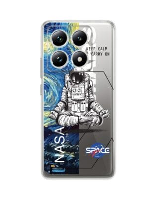 Etui do Xiaomi 14T Pro przeźroczyste, silikonowe Flexi, Keep Calm in Cosmos