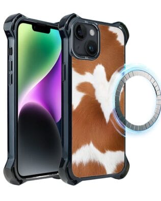 Etui do iPhone 14 IBIZU DropGuard Ultra z MagSafe, Zew Natury, Alpejska krowa