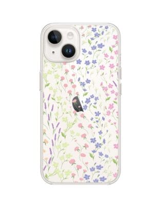 Etui do iPhone 13 przeźroczyste, silikonowe Flexi, kwiaty polne