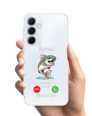 Etui do Samsung Galaxy A35 5G przeźroczyste, silikonowe Flexi, rybki dzwonią
