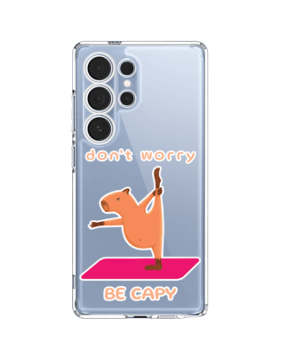 Etui do Samsung Galaxy S25 Ultra przeźroczyste, silikonowe Flexi, kapibara