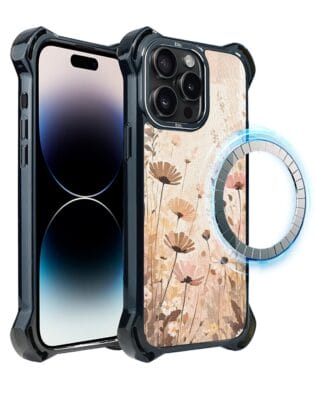 Etui do iPhone 14 Pro Max IBIZU DropGuard Ultra z MagSafe, Boho, Kwiatowa łąka