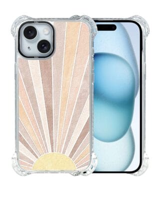 Etui iPhone 15 IBIZU DropGuard Ultra z MagSafe, Boho, Wschód słońca