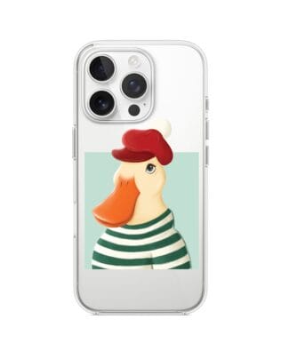 Etui do iPhone 13 Pro przeźroczyste, silikonowe Flexi, kaczuszka