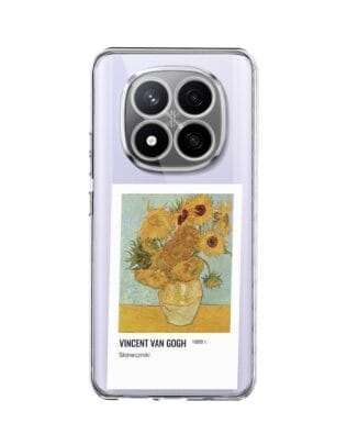 Etui do Xiaomi Redmi Note 14 Pro 4G przeźroczyste, silikonowe Flexi, słoneczniki