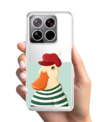 Etui do Xiaomi Redmi Note 14 4G przeźroczyste, silikonowe Flexi, kaczuszka