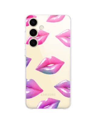 Etui do Samsung Galaxy S25 Plus przeźroczyste, silikonowe Flexi, hologramowe usta