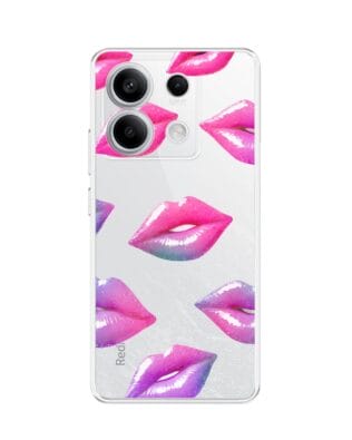 Etui do Xiaomi Redmi Note 13 Pro 5G przeźroczyste, silikonowe Flexi, hologramowe usta