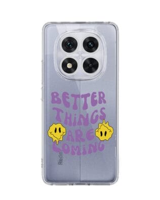 Etui do Xiaomi 14 Pro przeźroczyste, silikonowe Flexi, Better Things Are Coming