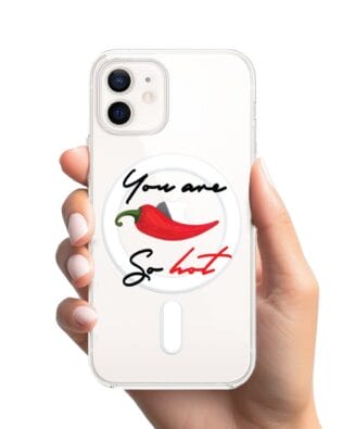 Etui do iPhone 12 Mini z MagSafe silikonowe Flexi, papryczka chilli