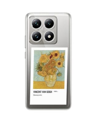 Etui do Xiaomi 14 Pro przeźroczyste, silikonowe Flexi, słoneczniki