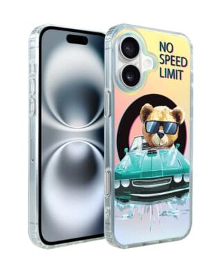 Etui do iPhone 16 IBIZU California Sunset z MagSafe, zmieniające kolor, Blue Car, niebieski samochód