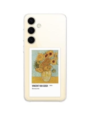Etui do Samsung Galaxy S25 przeźroczyste, silikonowe Flexi, słoneczniki Van Gogh