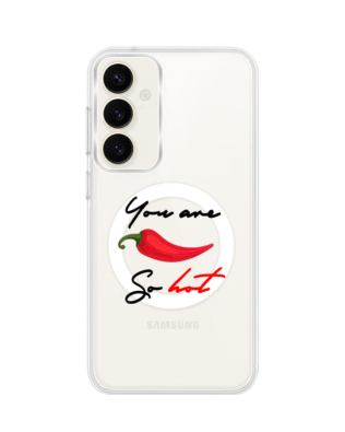 Etui do Samsung Galaxy S23 FE 5G z MagSafe przeźroczyste, silikonowe Flexi, papryczka chilli
