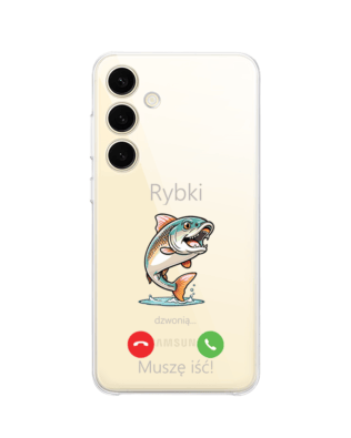 Etui do Samsung Galaxy S25 przeźroczyste, silikonowe Flexi, rybki dzwonią