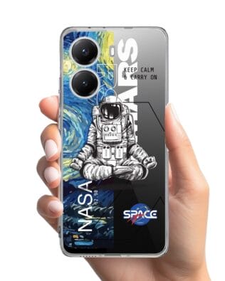 Etui do Xiaomi POCO X7 Pro przeźroczyste, silikonowe Flexi, Keep Calm in Cosmos