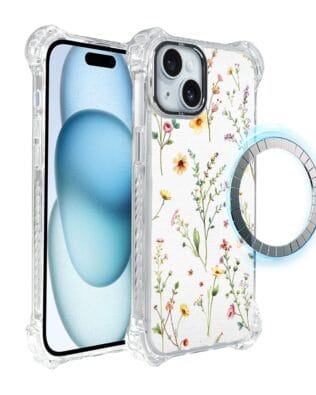Etui iPhone 15 IBIZU DropGuard Ultra z MagSafe, Pastel Bloom, Letni bukiet