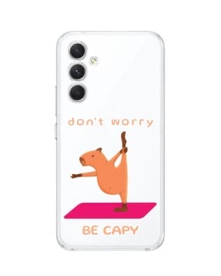 Etui do Samsung Galaxy A54 5G przeźroczyste, silikonowe Flexi, kapibara