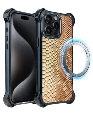 Etui do iPhone 15 Pro Max IBIZU DropGuard Ultra z MagSafe, Zew Natury, Wąż