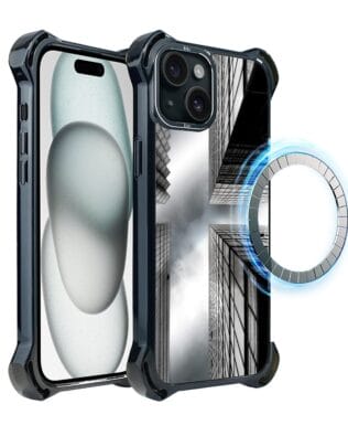 Etui do iPhone 15 Plus IBIZU DropGuard Ultra z MagSafe, Noir City, Drapacze Chmur