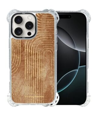 Etui do iPhone 16 Pro IBIZU DropGuard Ultra z MagSafe, Boho, Geometryczne linie