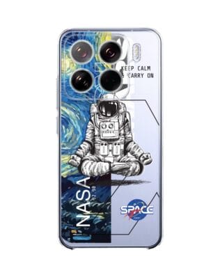 Etui do Xiaomi 15 przeźroczyste, silikonowe Flexi, Keep Calm in Cosmos