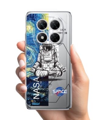 Etui do Xiaomi POCO X7 przeźroczyste, silikonowe Flexi, Keep Calm in Cosmos