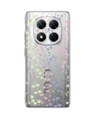 Etui do Xiaomi POCO X7 przeźroczyste, silikonowe Flexi, kwiaty polne