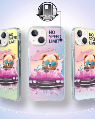 Etui do iPhone 13 IBIZU California Sunset z MagSafe, zmieniające kolor, Pink Car, różowy samochód