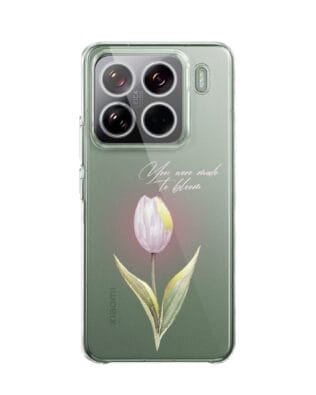 Etui do Xiaomi 15 Pro przeźroczyste, silikonowe Flexi, kwiaty, tulipan