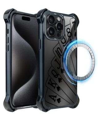 Etui do iPhone 15 Pro IBIZU DropGuard Ultra z MagSafe, Midnight, Karty do gry