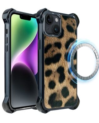 Etui do iPhone 14 Plus IBIZU DropGuard Ultra z MagSafe, Zew Natury, Lampart