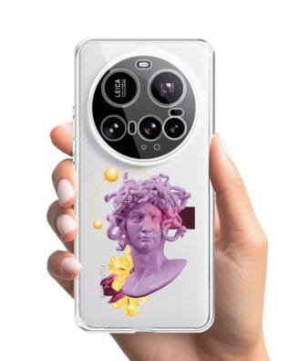 Etui do Xiaomi 15 Ultra przeźroczyste, silikonowe Flexi, antyczna figura, meduza