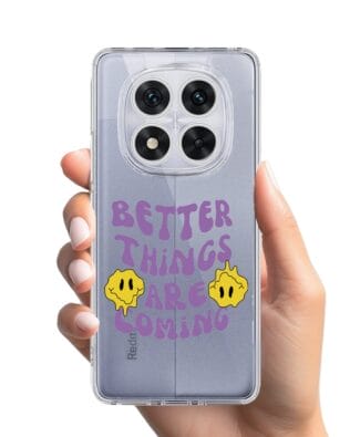 Etui do Xiaomi 14 Pro przeźroczyste, silikonowe Flexi, Better Things Are Coming