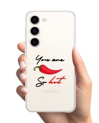 Etui do Samsung Galaxy S23 przeźroczyste, silikonowe Flexi, papryczka chilli